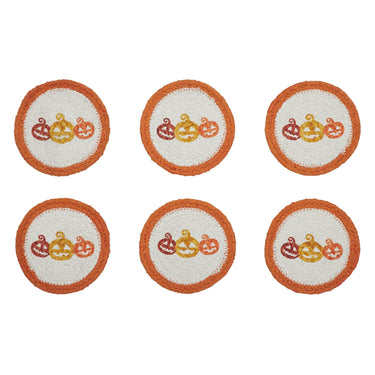 Country Halloween Stencil Coaster Set of 6 - The Fox Decor